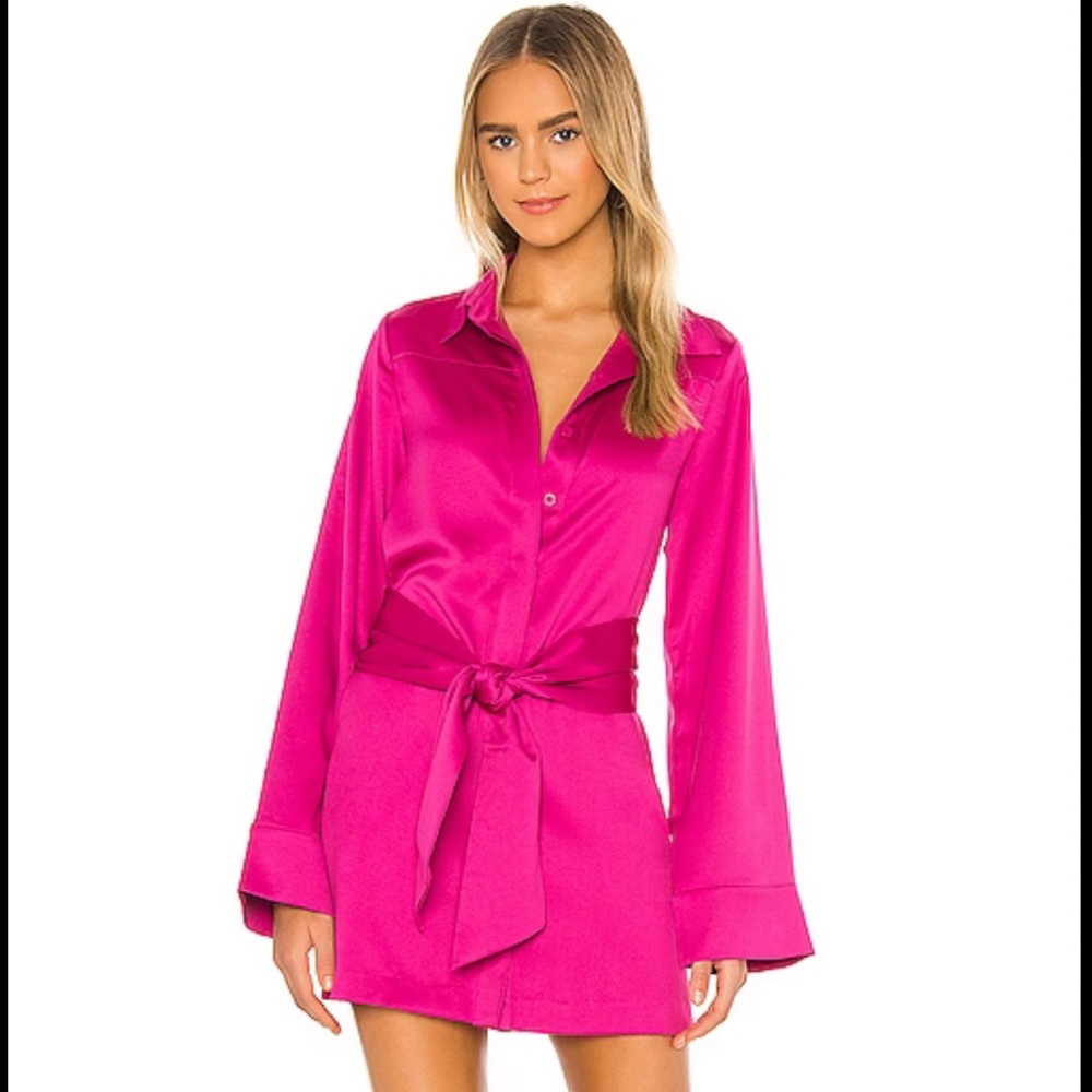 Camila Coelho Collection Priscilla Mini Dress in pink - size S